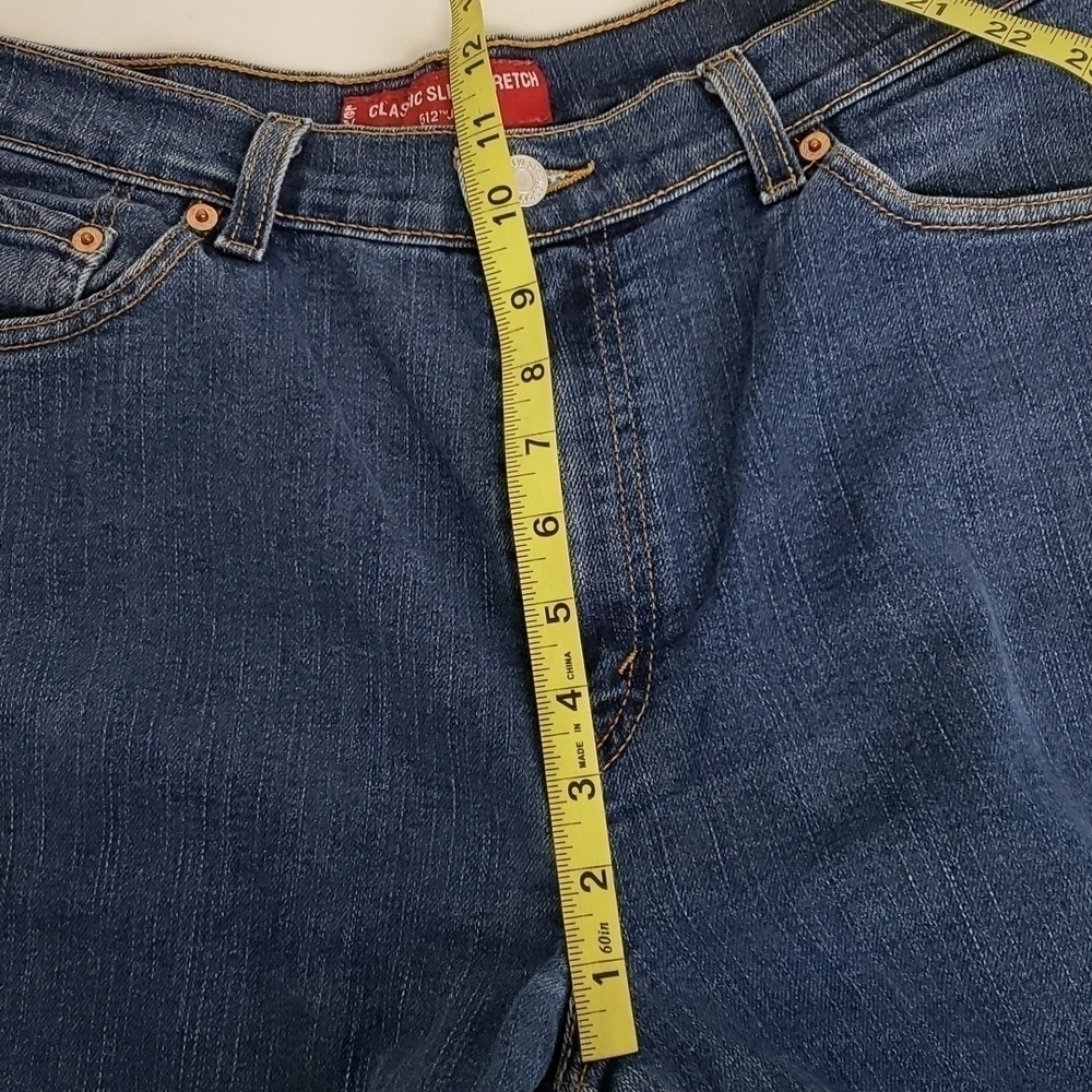 LEVI'S 512 Classic Slim Fit Stretch Tapered Leg High Waist 12S EUC - Picture 7 of 11